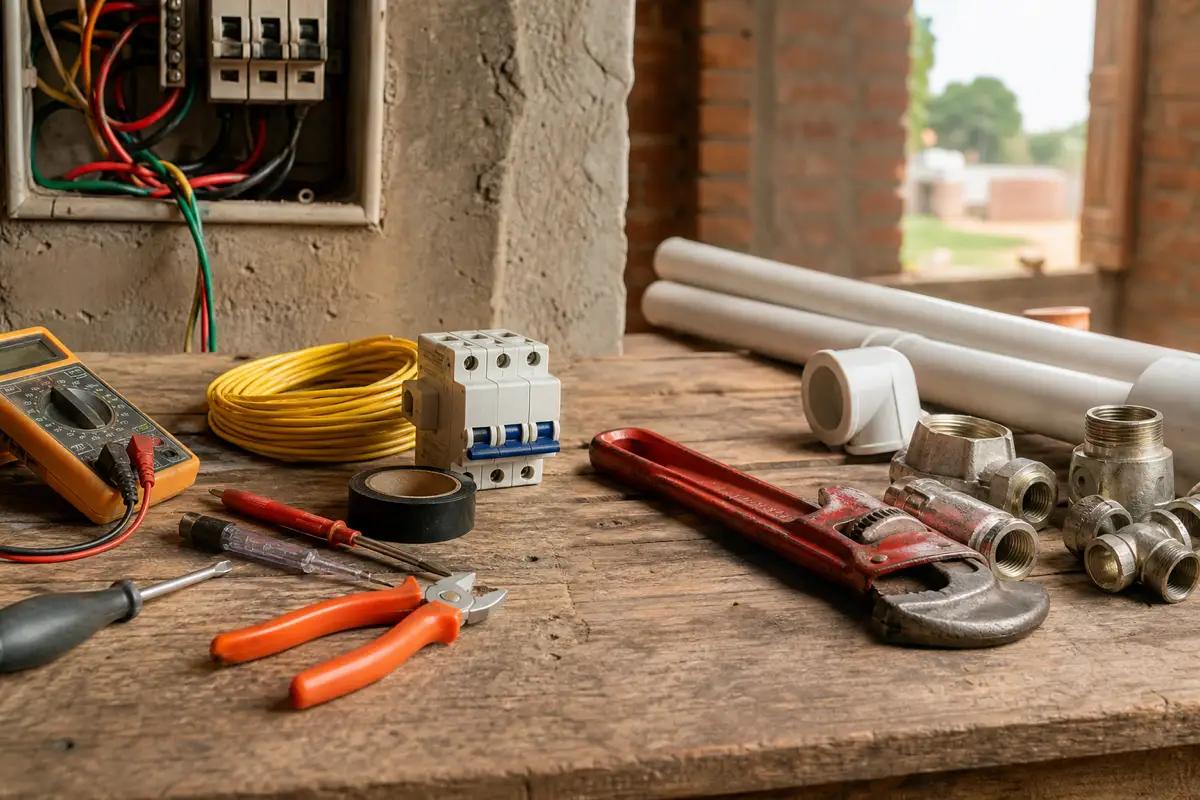 Electrician and plumber tools for house wiring and plumbing in Nawada Bihar