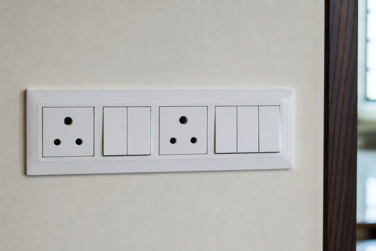 Switch and socket fitting in Roh